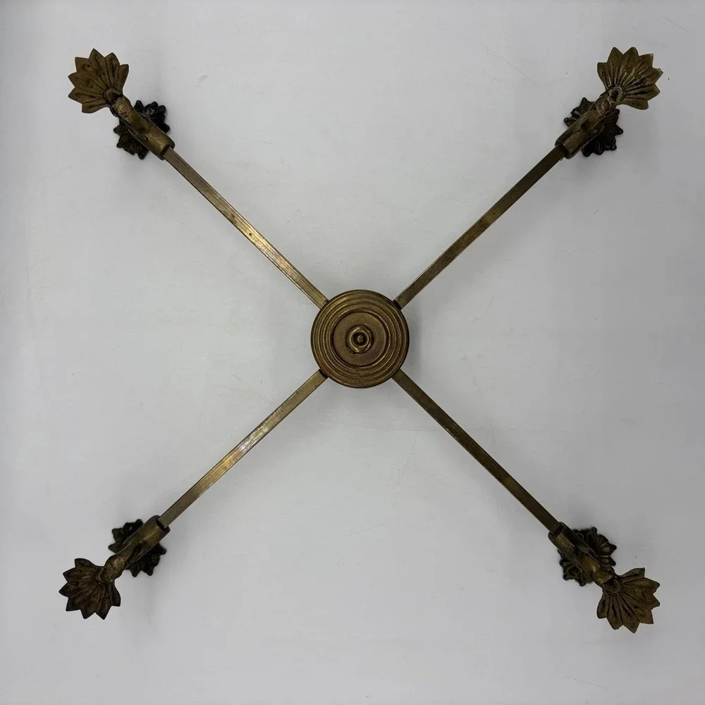 Vintage Regency Style‎ Brass Trivet Stand Adjustable Footed Hot Plate Sideboard